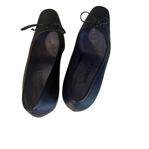 Charles David Nathalie M blue leather pumps heels size 6.5 B - Picture 6 of 7